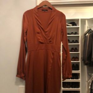 Stunning faux silk wrap dress